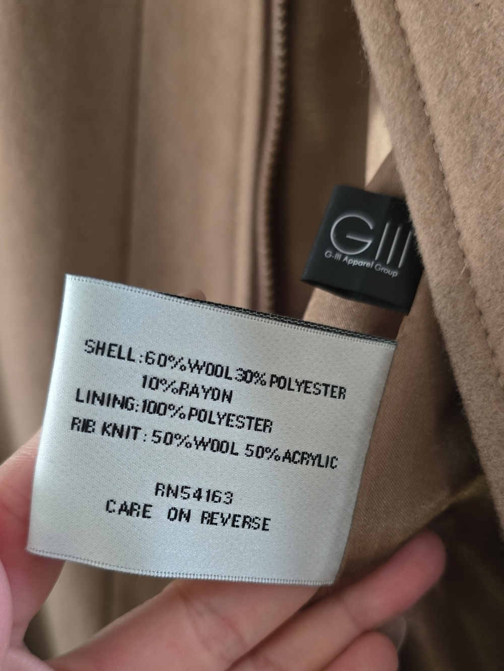 Kenneth Cole Camel/Tan Belted Trench Coat - Picture 5 of 5